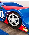 KidKraft Racecar Toddler Bed with Bench - Wood Single Bed