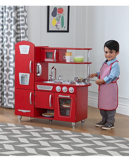KidKraft Red Vintage Play Kitchen - Wood Toy Kitchens