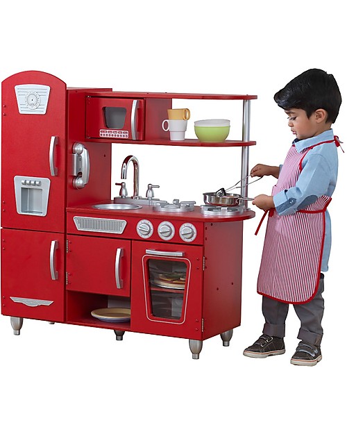 KidKraft Red Vintage Play Kitchen - Wood Toy Kitchens