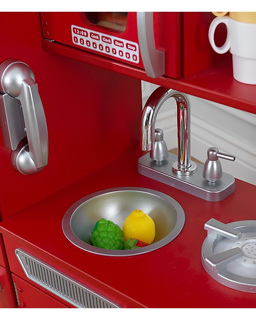 KidKraft Red Vintage Play Kitchen - Wood Toy Kitchens