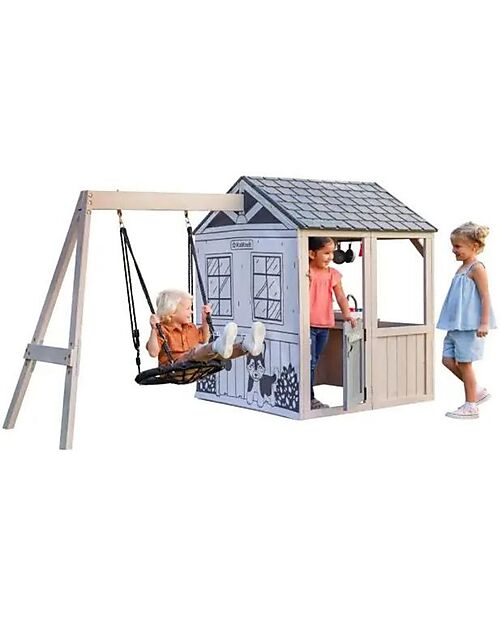 KidKraft Savannah Playhouse - with Swing - Fabric Wall with Graphics Playhouses