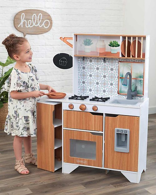 KidKraft Taverna Play Kitchen - Stimulates Fantasy and Creativity Toy Kitchens