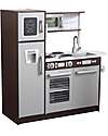 KidKraft Uptown Espresso Play Kitchen - Modern Design - Interactive Appliances! Toy Kitchens