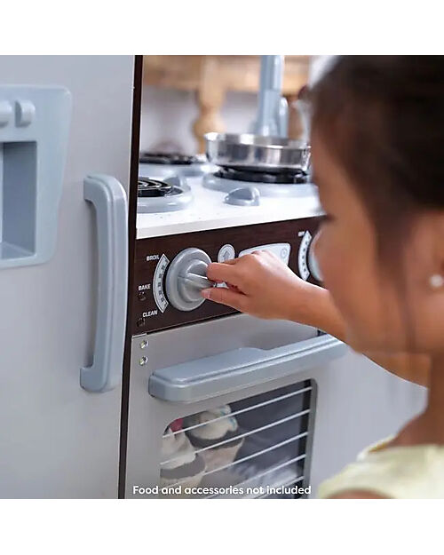 KidKraft Uptown Espresso Play Kitchen - Modern Design - Interactive Appliances! Toy Kitchens