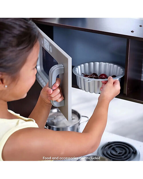 KidKraft Uptown Espresso Play Kitchen - Modern Design - Interactive Appliances! Toy Kitchens