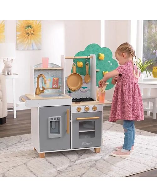 KidKraft Wooden Happy Harvest Play Kitchen - Collect the lemons from the tree! Toy Kitchens