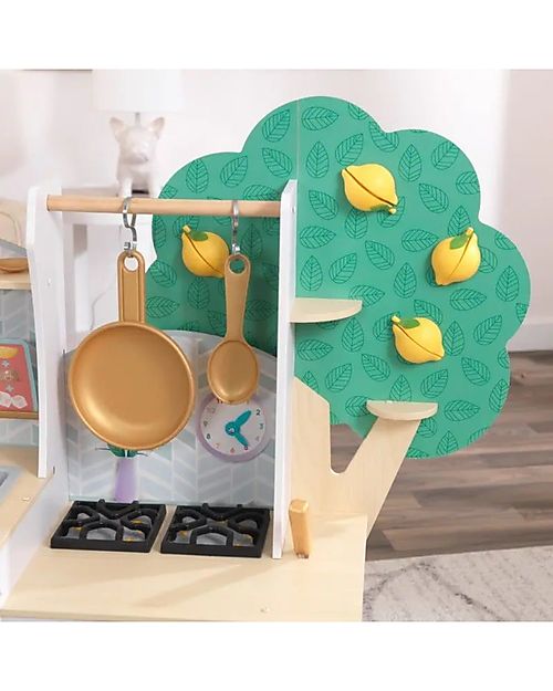 KidKraft Wooden Happy Harvest Play Kitchen - Collect the lemons from the tree! Toy Kitchens