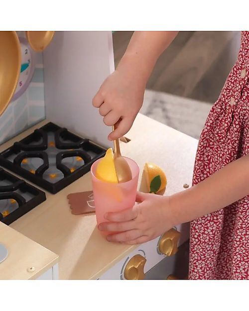 KidKraft Wooden Happy Harvest Play Kitchen - Collect the lemons from the tree! Toy Kitchens