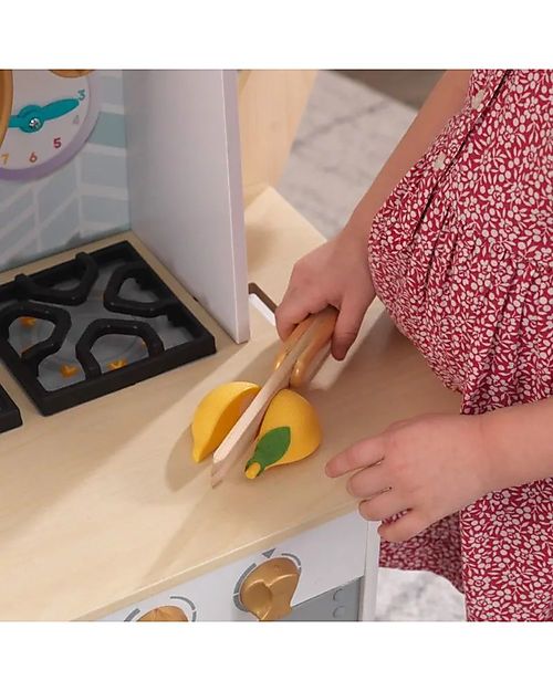 KidKraft Wooden Happy Harvest Play Kitchen - Collect the lemons from the tree! Toy Kitchens