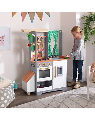 KidKraft Wooden Terrace Garden Play Kitchen - Learn how to grow fruit! Toy Kitchens