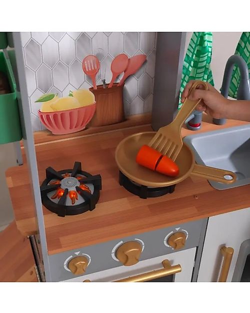 KidKraft Wooden Terrace Garden Play Kitchen - Learn how to grow fruit! Toy Kitchens