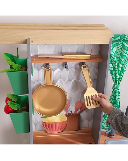 KidKraft Wooden Terrace Garden Play Kitchen - Learn how to grow fruit! Toy Kitchens