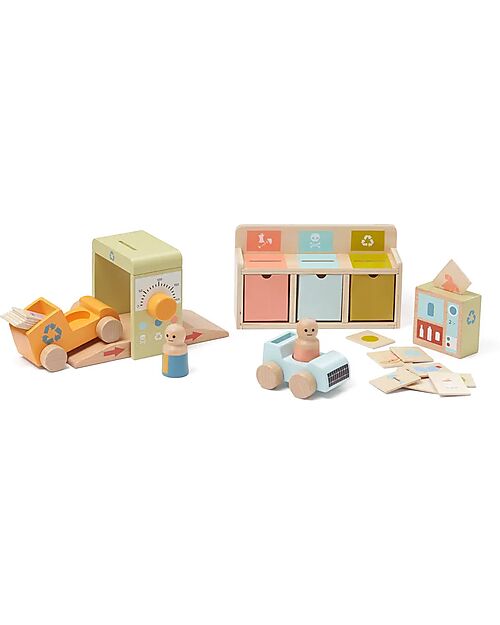 Kid's Concept Aiden Recycling Station in FSC Wood - 23 pieces - Teaches the Value of Ecology Pretend Play