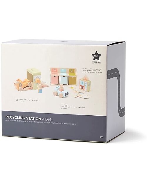 Kid's Concept Aiden Recycling Station in FSC Wood - 23 pieces - Teaches the Value of Ecology Pretend Play