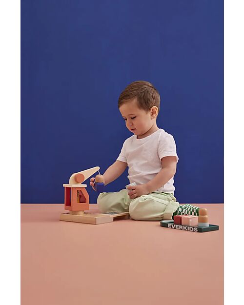 Kid's Concept Aiden Wooden Container Port - Multicolor - Certified FSC Wood Wooden Toy Cars, Trains & Trucks