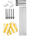 Kid's Concept Beach Tent - Yellow and White - Stripes - Protects Against UVA and UVB Rays Beach Toys