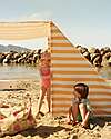 Kid's Concept Beach Tent - Yellow and White - Stripes - Protects Against UVA and UVB Rays Beach Toys