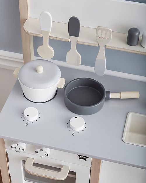 Kid's Concept Play Kitchen - White - Pots are included! Toy Kitchens