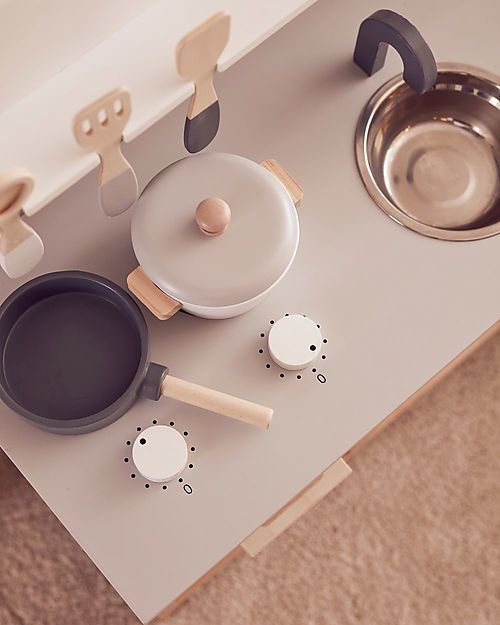 Kid's Concept Play Kitchen - White - Pots are included! Toy Kitchens