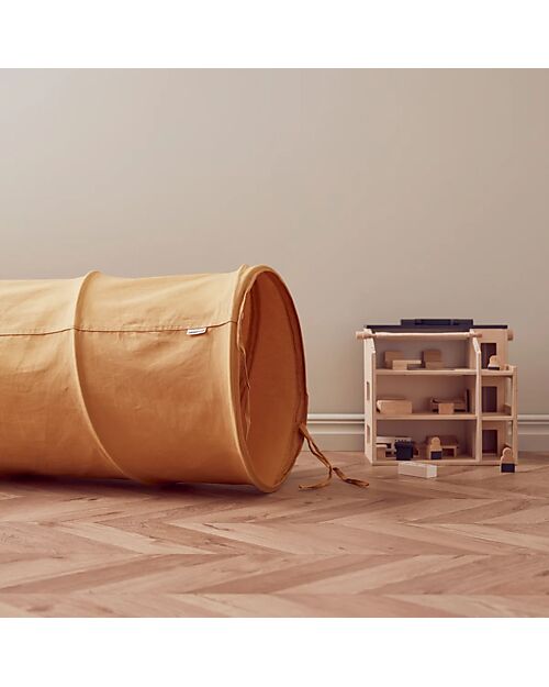 Kid's Concept Playing Tunnel - Yellow - Organic Cotton - Crawl and hide! Tepees & Tents
