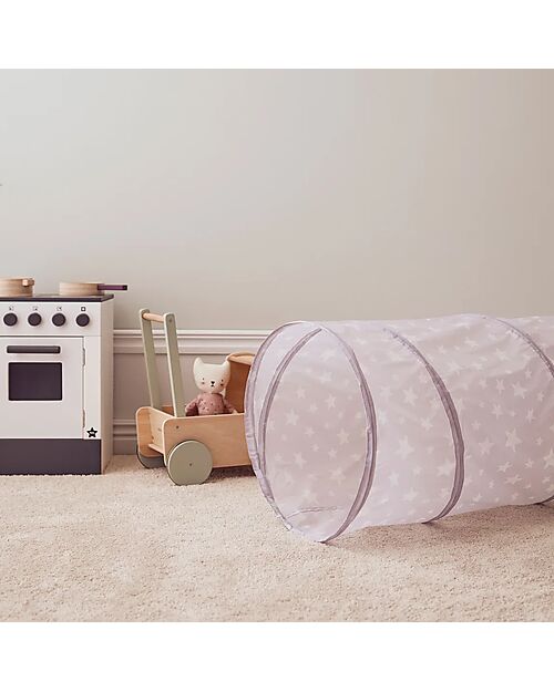 Kid's Concept Playingtunnel - Lilac with White Stars - Crawl and hide! Tepees & Tents