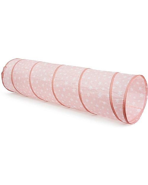 Kid's Concept Polyester Playingtunnel - Pink with White Stars - Crawl and hide! Tepees & Tents
