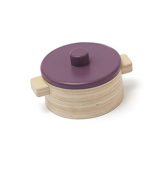 Kid's Concept Pots & Pans Play Set - Wood - 10 Pieces - Everyone at the table! Toy Kitchens