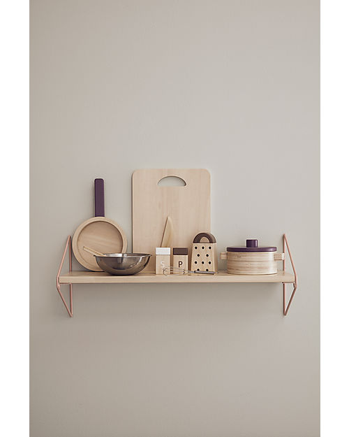 Kid's Concept Pots & Pans Play Set - Wood - 10 Pieces - Everyone at the table! Toy Kitchens