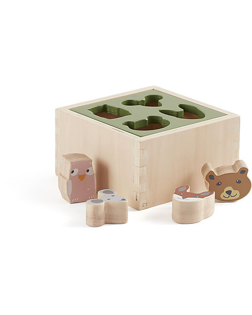 Kid's Concept Pull Out Game with Animal Shapes - Find the right animal outline! Wooden Stacking Toys