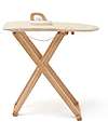 Kid's Concept Set with Iron and Ironing Board -Wood and Cotton - Adjustable height! Pretend Play