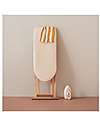 Kid's Concept Set with Iron and Ironing Board -Wood and Cotton - Adjustable height! Pretend Play