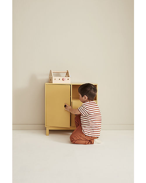Kid's Concept Wooden Cabinet - Yellow - With bracket on the back to prevent tipping! Bedside Tables