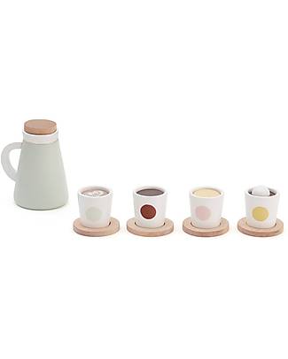 Kid's Concept Wooden Fika Play Set - Thermos and 4 Cups - Let's drink something together! Wooden Food