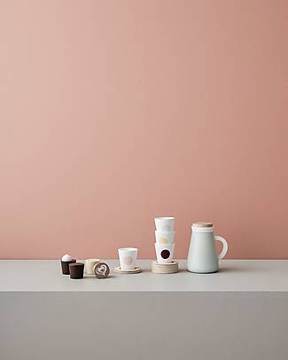 Kid's Concept Wooden Fika Play Set - Thermos and 4 Cups - Let's drink something together! Wooden Food