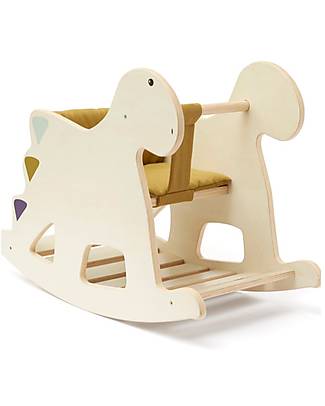 Kid's Concept Wooden Rocking Horse - Dino - With comfortable padded seat! Rides On