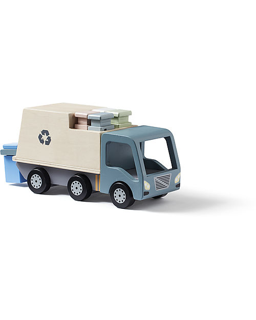 Kid's Concept Wooden Rubbish Truck - Time to recycle! Wooden Toy Cars, Trains & Trucks