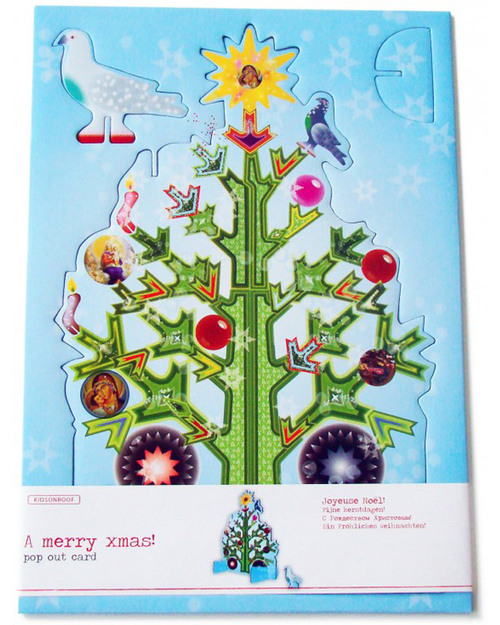 Kidsonroof Large Size Pop Out Decorative Christmas Tree Greeting Card - A4 Size - 30 x 21 cm (recycled cardboard!) Christmas Decorations