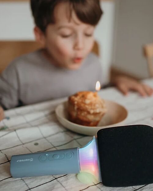 Kidywolf All-in-One Microphone - Blue - Sing, Record, and Have Fun Audio Players