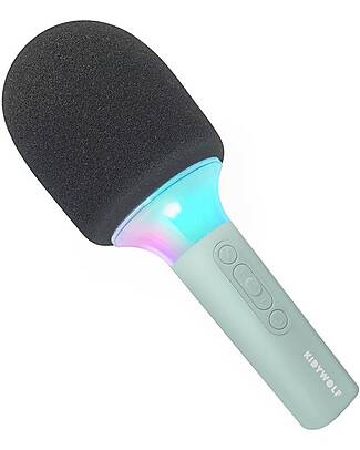 Kidywolf All-in-One Microphone - Green - Sing, Record, and Have Fun Audio Players