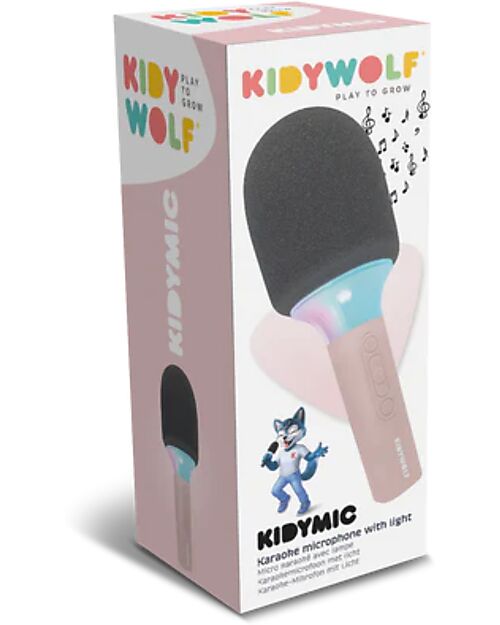 Kidywolf All-in-One Microphone - Pink - Sing, Record, and Have Fun Audio Players