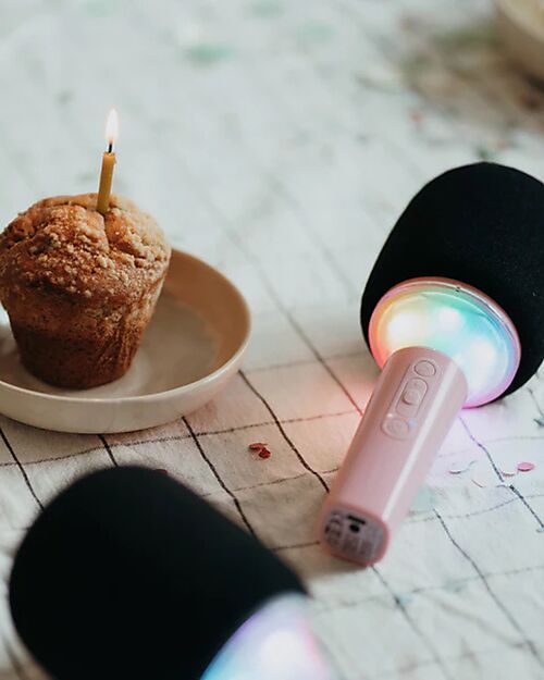 Kidywolf All-in-One Microphone - Pink - Sing, Record, and Have Fun Audio Players