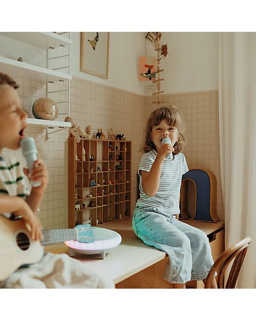 Kidywolf Kids Karaoke - Green - 2 Microphones and 2 Speakers Audio Players