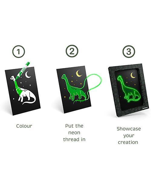Kidywolf Kidyneon Creative Kit - Green - Create and Light Up Your Ideas Draw And Color