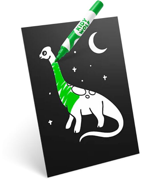Kidywolf Kidyneon Creative Kit - Green - Create and Light Up Your Ideas Draw And Color