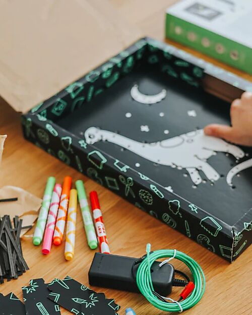 Kidywolf Kidyneon Creative Kit - Green - Create and Light Up Your Ideas Draw And Color