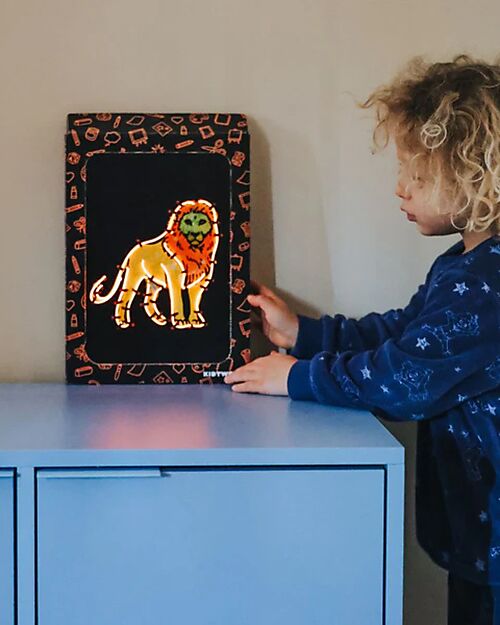 Kidywolf Kidyneon Creative Kit - Orange - Create and Light Up Your Ideas Draw And Color