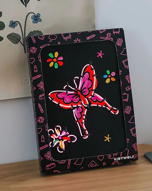 Kidywolf Kidyneon Creative Kit - Pink - Create and Light Up Your Ideas Draw And Color