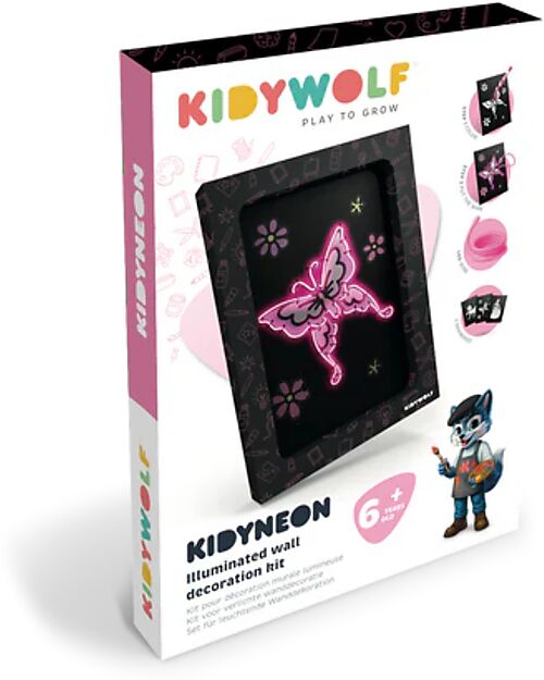 Kidywolf Kidyneon Creative Kit - Pink - Create and Light Up Your Ideas Draw And Color