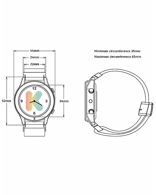 Kidywolf Kidywatch Multifunction Smartwatch - Peach - Smart Watch with Interactive Features Watches