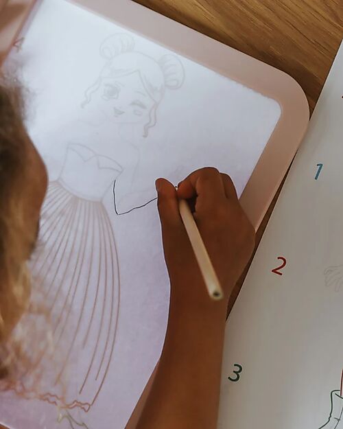 Kidywolf Light Drawing and Writing Board - Pink - Creativity and Fun for Kids - 5+ years Draw And Color